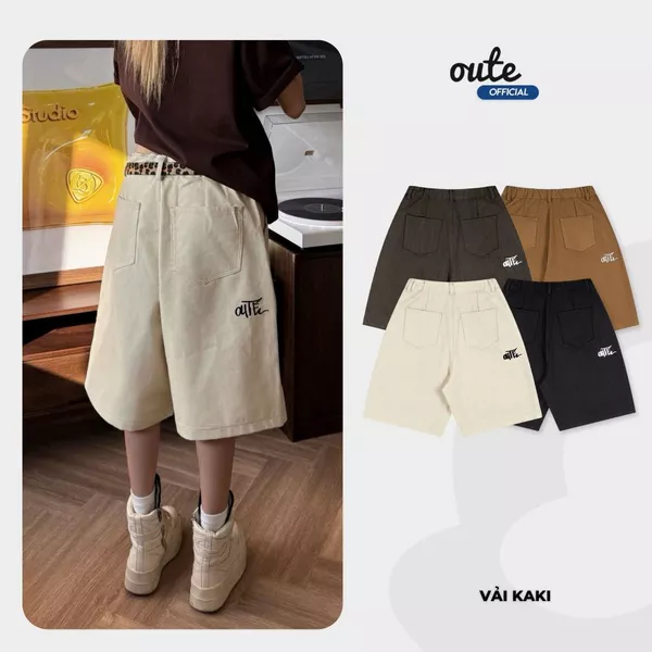 Quần Short Kaki Lửng Outerity Iconic Ống Rộng / Form Unisex LocalBrand
