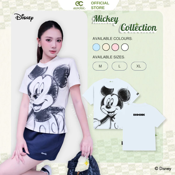 (LINK SALE) Áo Phông ECOCHIC BB007 MICKEY Local Brand Chính Hãng bản Quyền Chất Liệu Cao Cấp Mềm Mịn