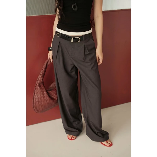 KIDO - Quần tây dài ống suông lưng thấp KUSHY PANTS