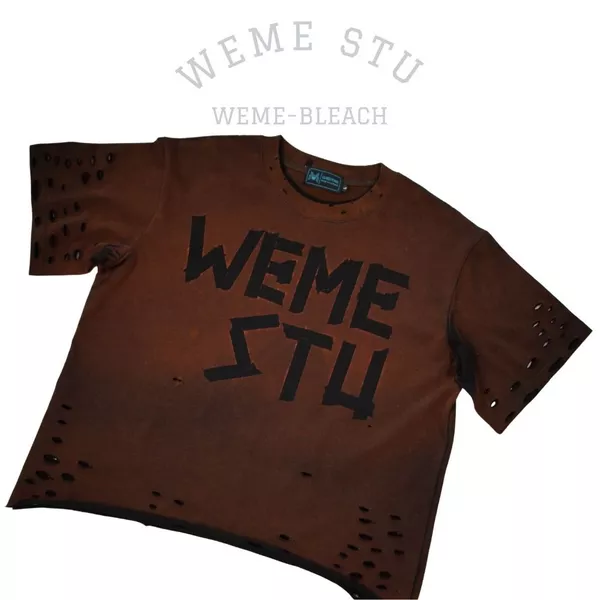 Áo thun unisex localbrand custom WEME-STU với hoạ tiết tạo thủ công và tạo rách