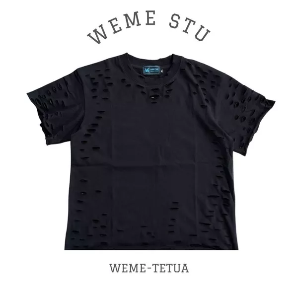 Áo thun unisex localbrand custom WEME-TETUA với các hoạ tiết được cắt rách