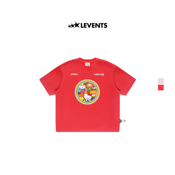Levents® x Hello Kitty | Áo Thun Kitty's Family Semi-Oversized Tee 100% Cotton T-shirt