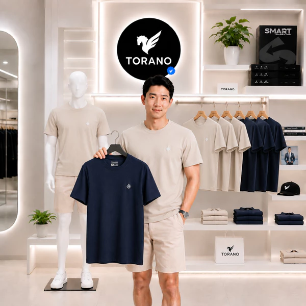 Áo T shirt SMART NOBLE SHIRT TORANO Họa Tiết Chất Liệu Thoáng Khí Mềm Mại Thoải Mái HSTS804