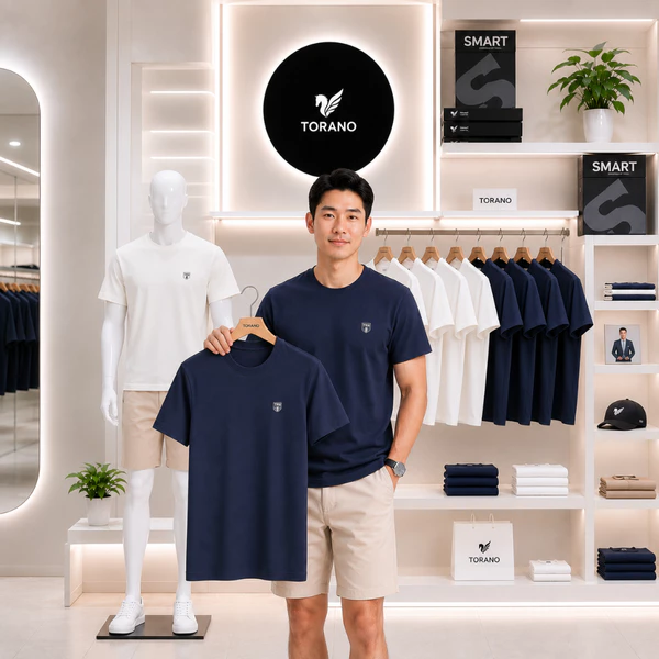 Áo T shirt SMART ICON TEE TORANO Họa Tiết Chất Liệu Thoáng Khí Mềm Mại Thoải Mái HSTS803