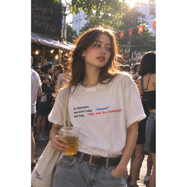 Áo Thun Cotton 100% Unisex - in Vietnam, Một Hai Ba Dzoooo