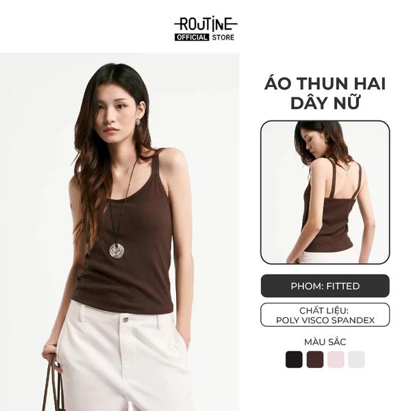 [🔥HOT] Áo Thun Hai Dây Nữ Form Fitted - Routine 10S26TTOW001