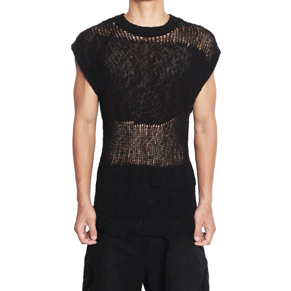 Áo Len Tanktop Goldie "EMPTY KNIT" Màu Đen