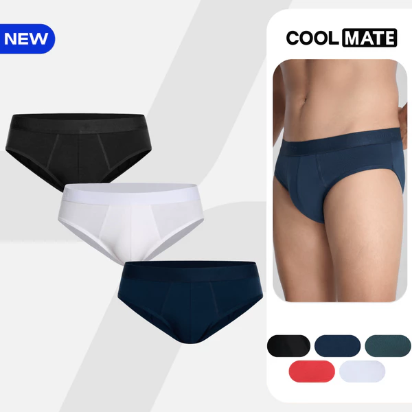 Combo 03 Quần lót nam Brief Cotton Co Giãn Origin mềm mịn, co giãn, thoáng mát Coolmate