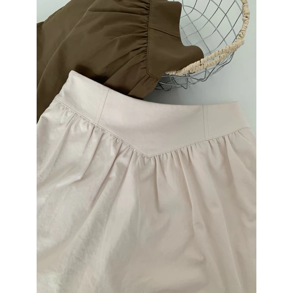 DOB - Chân váy nữ dáng A cạp chữ V nhún eo I Nao Skirt