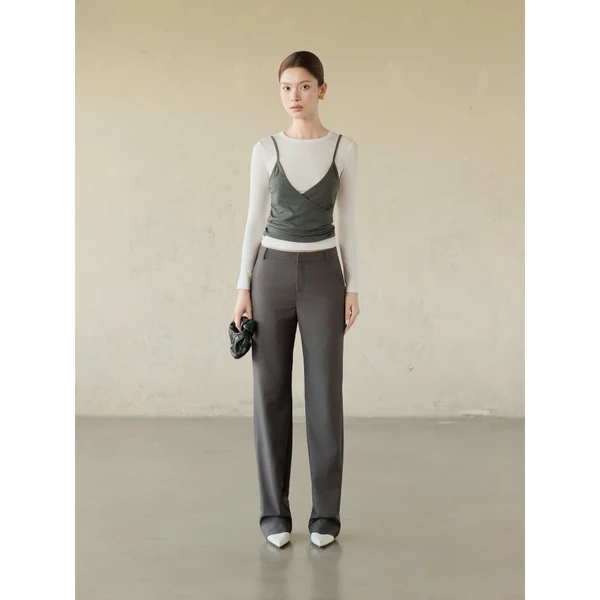 RUBIES Nicky Pants - Quần Dài Nữ Ống Suông Đứng