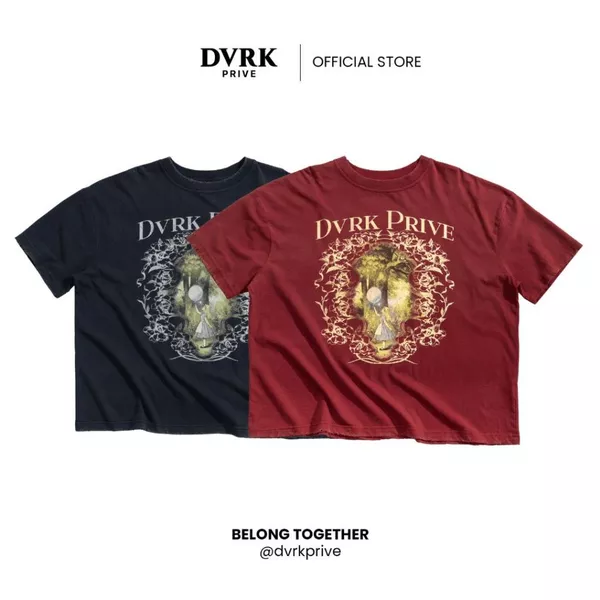 Áo Thun Nam Nữ Form Boxy DVRK Privé Wonderland Chất Vải Cotton Cao Cấp Áo Couple Wash Basic Local Brand