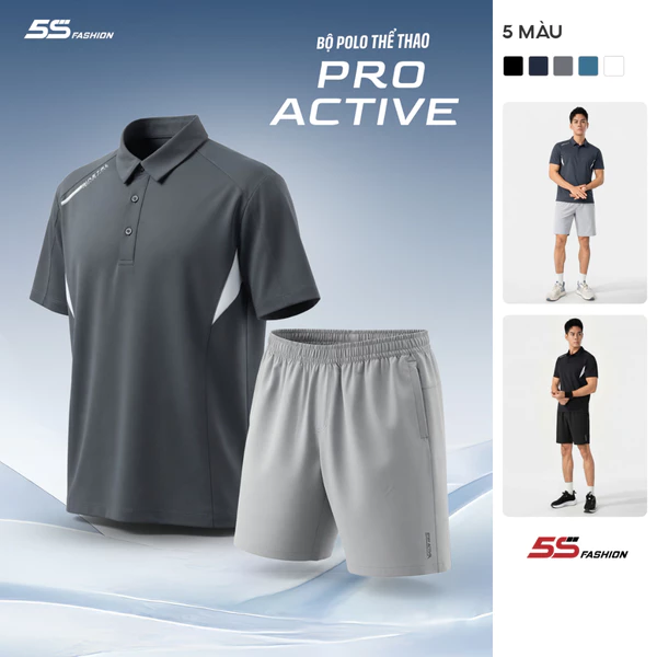 [SVIP X 5S] Quần Áo Thể Thao Polo Nam 5S FASHION Pro-ACTIVE Khỏe Khoắn 01-MBPL26035-QST26030