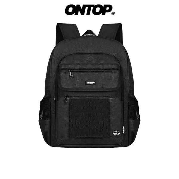 Balo vải canvas nam nữ local brand ONTOP chống gù lưng, có chống sốc laptop 15.6 inch | O-P68