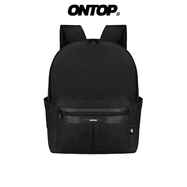 Balo đen vải canvas local brand ONTOP nam nữ đựng vừa laptop 14.3inch COHER Backpack Pos-Pro | O-P65