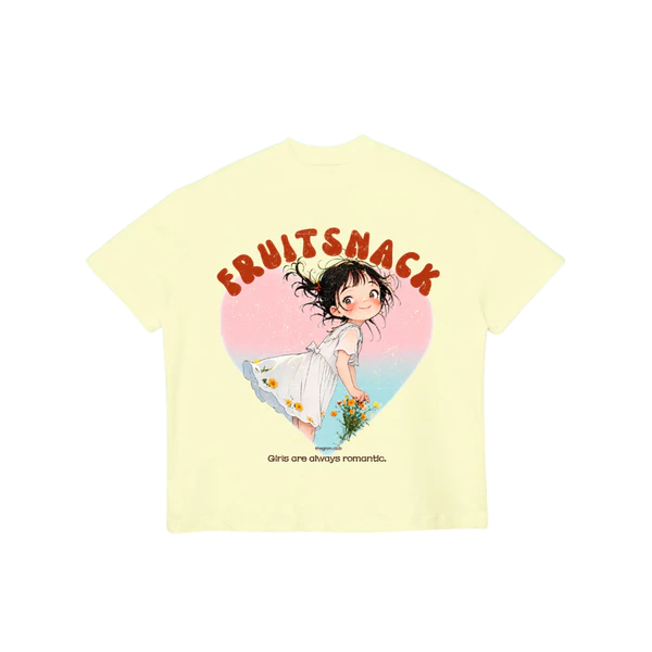 TheGlam CHÍNH HÃNG - Áo Thun Vàng Butter Yellow "FRUITSNACK" UNISEX Form Boxy Nam Nữ - TS07-19