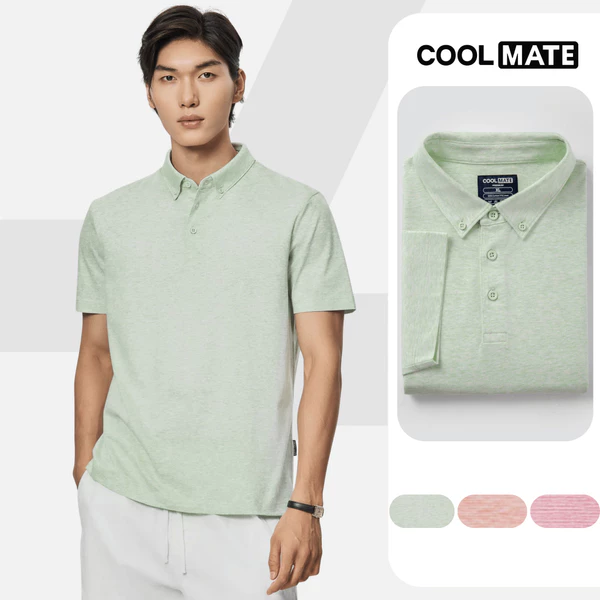 Áo Polo nam Premium Cotton Linen, áo thun có cổ bản nâng cấp vải mềm mại, thoải mái, thấm hút tốt Coolmate