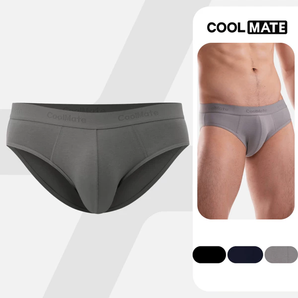 [MUA 2 GIẢM 5%]Quần lót tam giác nam Brief Cotton co giãn, mềm mại, thấm bhuts Coolmate