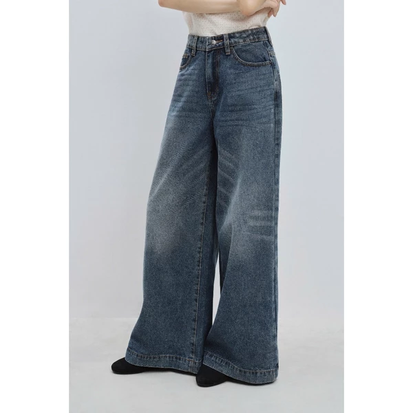 LIBÉ WORKSHOP - Quần jeans dài ống rộng 7586