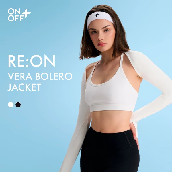 RE:ON LINE ON | Áo khoác thể thao nữ dòng phom ôm gọn, linh hoạt hỗ trợ tập gym chơi tennis pickleball ONOFF -16TF26A536