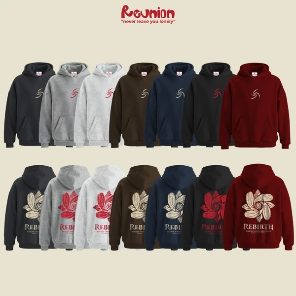 RNC Rebirth Hoodie - Áo Nỉ Chui Có Mũ Nam Nữ Form Rộng Chính Hãng Local Brand REUNION HD75