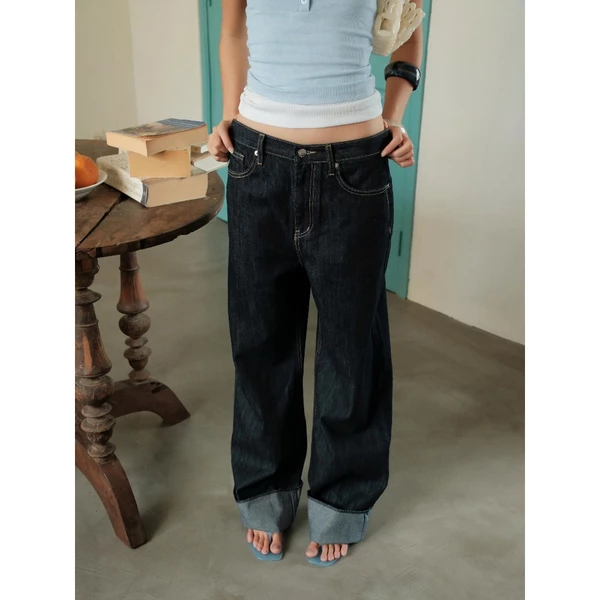 KIDO - Quần jean ống suông lật lai WILLIS JEANS
