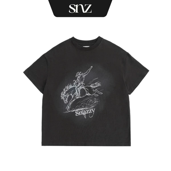 Áo Thun Boxy SNAZZY Unisex Nam Nữ Chất Liệu Cotton Chính Hãng - PHANTOM RIDER TEE