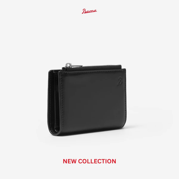 Ví Da Dáng Đứng Nam Nữ BAMA Compact Wallet Bóp Da Cao Cấp Unisex Bền Đẹp Nhiều Ngăn Dùng Hằng Ngày