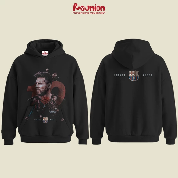 RNC MESSI Hoodie - Áo Nỉ Chui Có Mũ In Hình Form Oversize Chính Hãng Brand REUNION