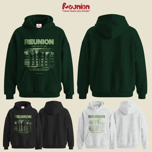 RNC TRUST THE PROCESS Hoodie - Áo Nỉ Chui Có Mũ In Hình Form Oversize Chính Hãng Brand REUNION