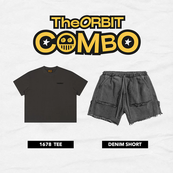 COMBO ÁO + QUẦN The ORBIT 1678 TEE + DENIM SHORT - Local Brand Chính Hãng