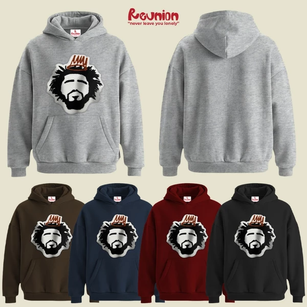 RNC Chenille Embroidery R'KING Hoodie - Áo Nỉ Chui Có Mũ Hình Thêu Xù Form Oversize Chính Hãng Brand REUNION