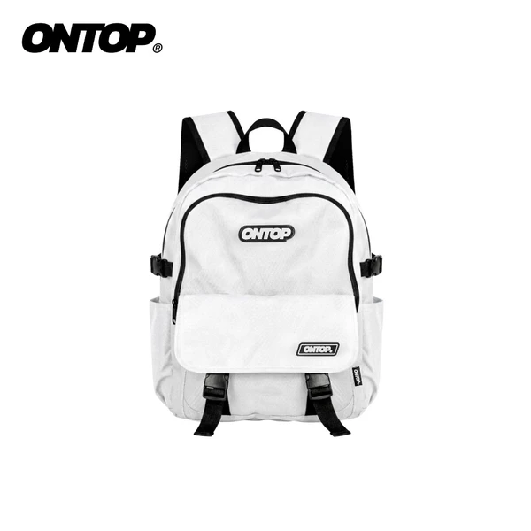 Balo trắng viền đen ONTOP | O-P25-T