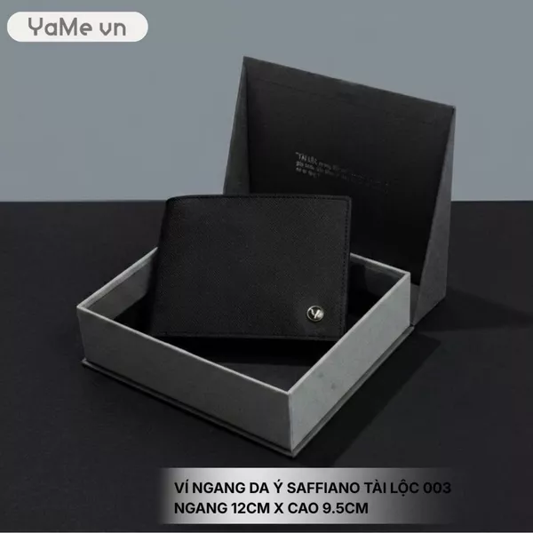 Ví Nam Ngang Da Ý Saffiano Tài Lộc 003 22434 |YaMe|