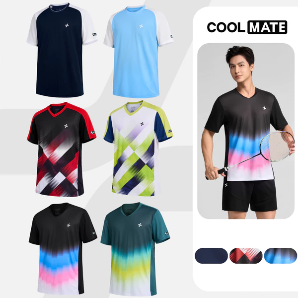 [MỚI]BST Áo thun thể thao pickleball cầu lông Racquet Sport Smash Energy thấm hút, thoáng mát, nhanh khô Coolmate