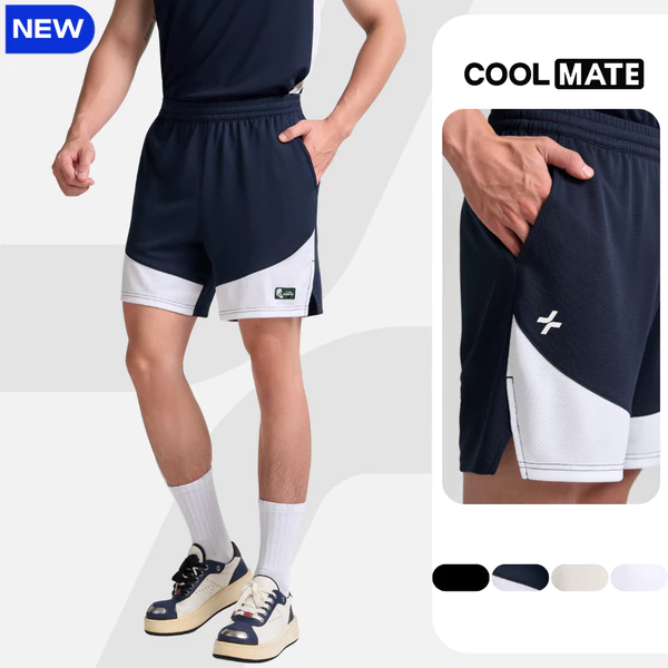 [MỚI]Quần Short nam cầu lông Basic Smash Energy, Quần thể thao co giãn, thấm hút, nhanh khô Coolmate
