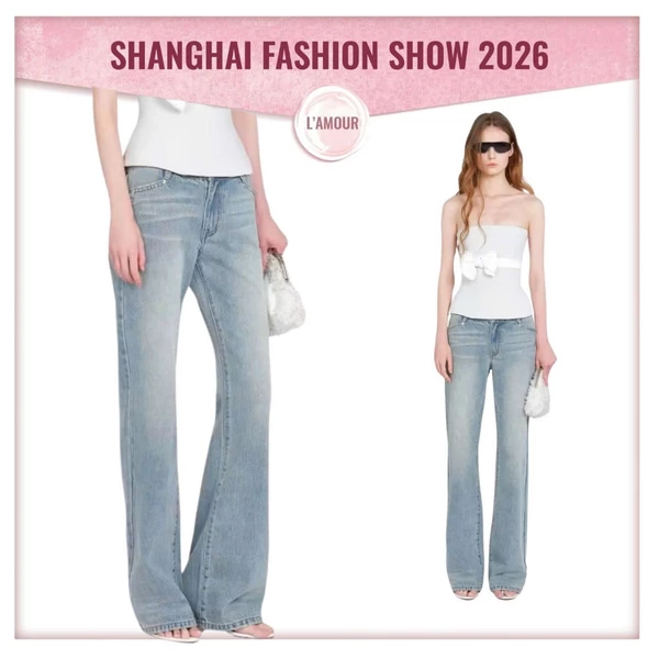 [MỞ BÁN] LSOUL Quần Jeans Ống Loe Wash Vintage Phong Cách Tối Giản Yorki Jeans J26070834