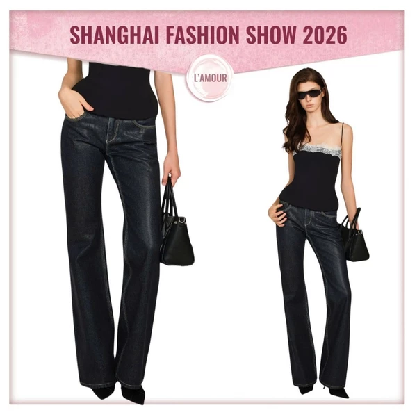 [DEAL MỞ BÁN] LSOUL - Nata Jeans Quần Dáng Ống Loe Phủ Bóng Cao Cấp J26060832