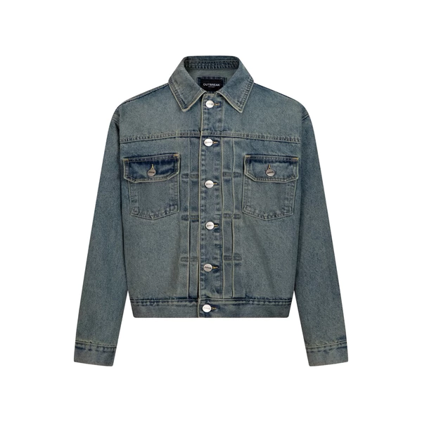 OUTBREAK - Áo khoác denim "RETRO BUTTON JACKET"