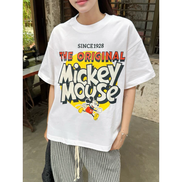 TheGlam CHÍNH HÃNG - Áo Thun Trắng LocalBrand "Mickey Mouse Original 1928" Form Boxy UNISEX - TS06-06