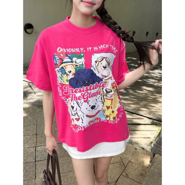 TheGlam CHÍNH HÃNG - Áo Thun Hồng "IRRESISTIBLE THEGLAM" Form Boxy UNISEX LocalBrand - TS07-07
