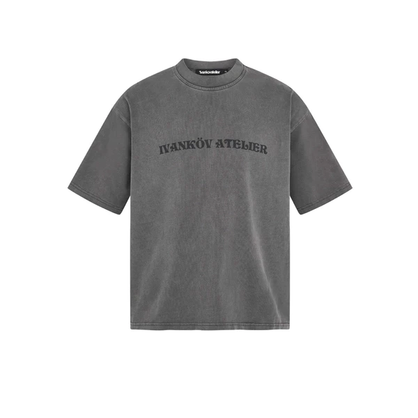 Áo Thun Washed Grey Cotton - Ivankov New Logo T-Shirt