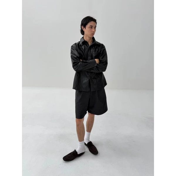 Áo Sơ Mi Da Dài Tay Chất Liệu Faux Leather 67PERCENT/67% - LEATHER SHIRT