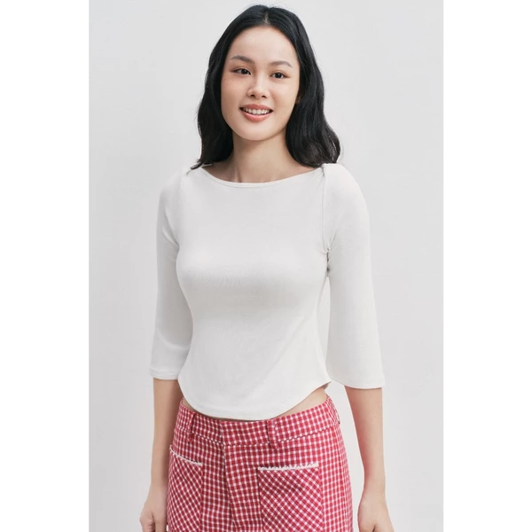 LIBÉ WORKSHOP - Áo kiểu tay lửng cố thuyền 7766