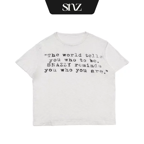 Áo Thun Boxy SNAZZY Unisex Nam Nữ Chất Liệu Cotton Chính Hãng - WHO YOU ARE TEE