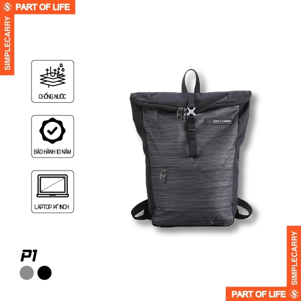 Balo SimpleCarry P1 Đi Học ĐI Du Lịch Balo Văn Phòng Đựng Laptop