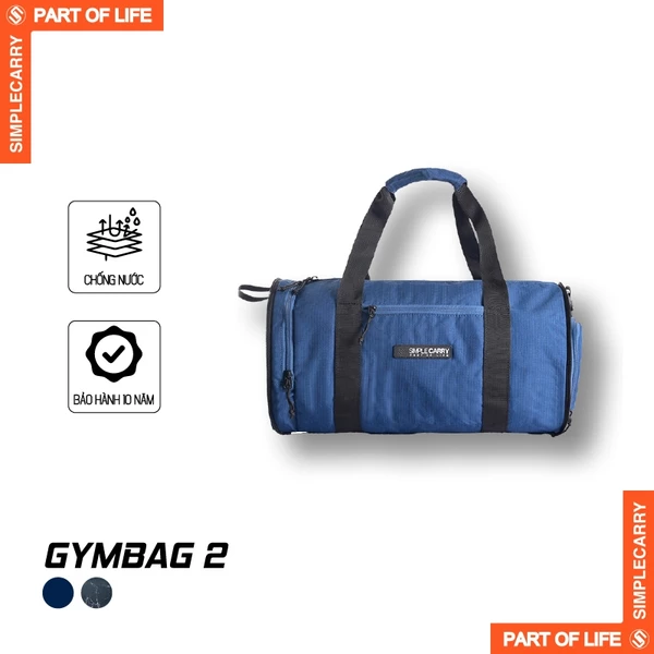 Túi Tập Thể Thao GYM 2 SimpleCarry Nhiều Ngăn, Chứa Giày, Chống Nước