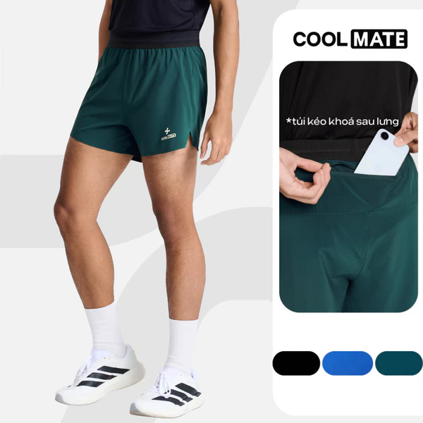 Quần short nam thể thao chạy bộ CoolFast không đường may 3.5 inch siêu nhẹ, thoáng khí Coolmate