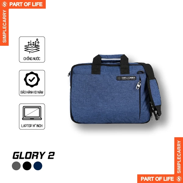 Cặp Công Sở SimpleCarry Glory Nhiều Ngăn Tiện Lợi, Đựng Vừa Laptop 14 Inch, Quai Xách Tay, Dây Đeo Tháo Rời