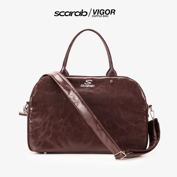 Scarab Túi Da Mềm Form To Dáng Bowling - Vigor Duffle Bag