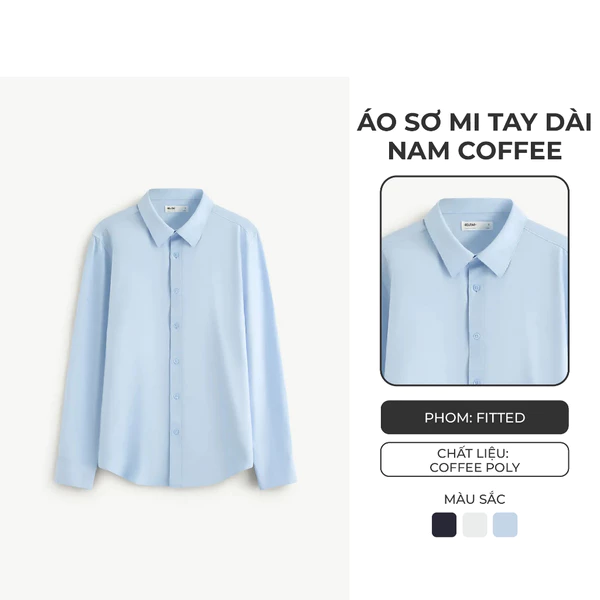 [🔥HOT] Áo Sơ Mi Tay Dài Nam Coffee Form Fitted - Routine 10S26SHL055
